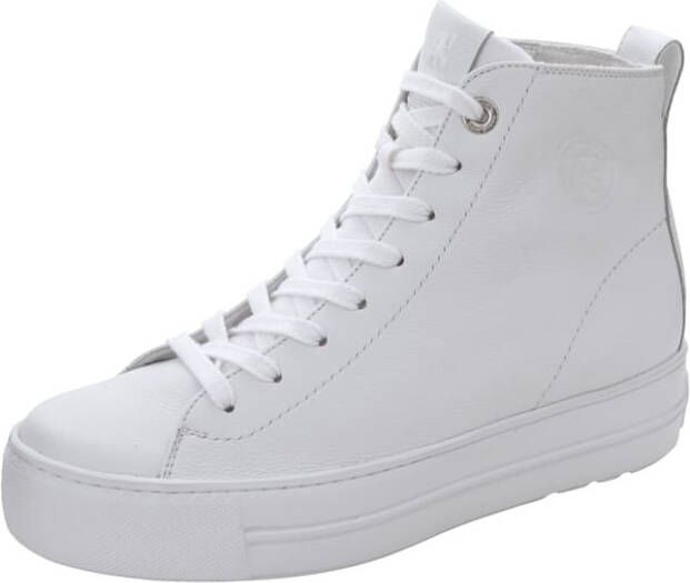 Paul Green Hoge sneaker van zacht leer Wit