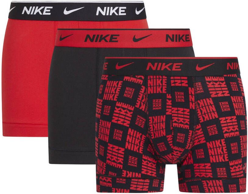 Nike Boxershorts 3 Pak Zwart/Goud/Zilver/Rood