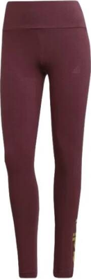 Adidas Performance sportlegging donkerrood/goud