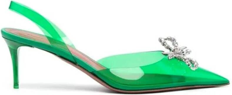 Amina Muaddi Slingback pompen , Groen, Dames