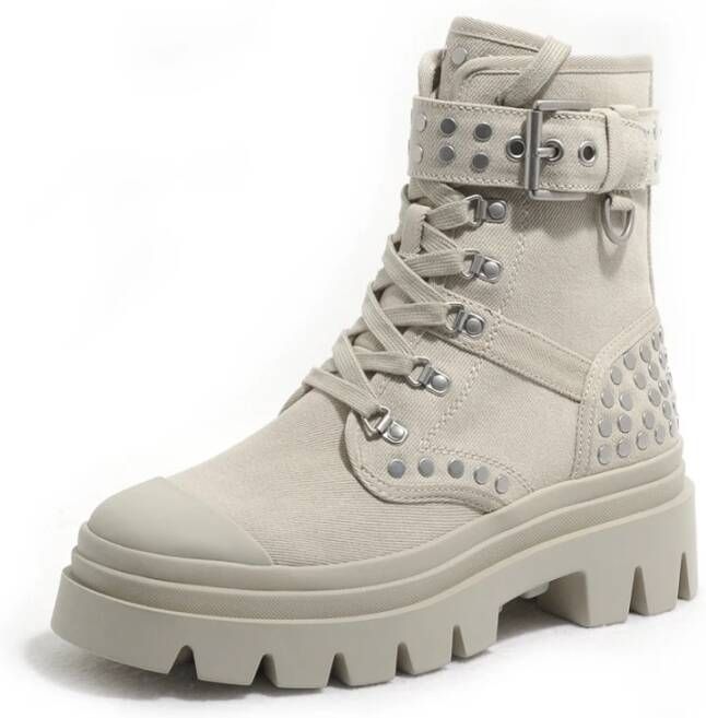 Ash Lace up Boots , Beige, Dames