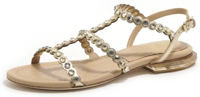 Ash Platte sandalen , Beige, Dames