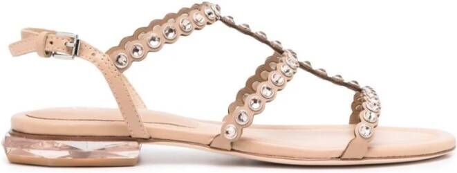 Ash Platte sandalen , Beige, Dames
