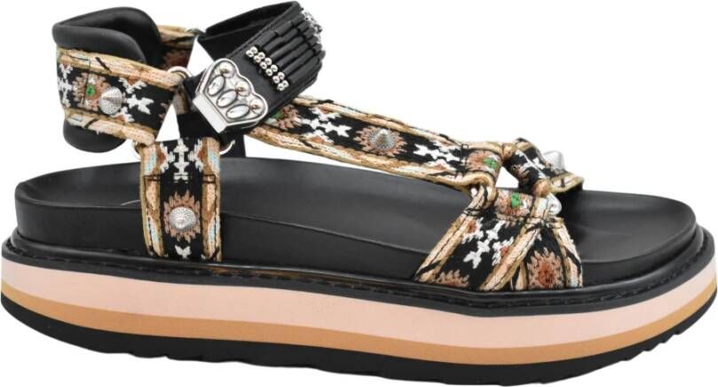 Ash Flat Sandals , Zwart, Dames