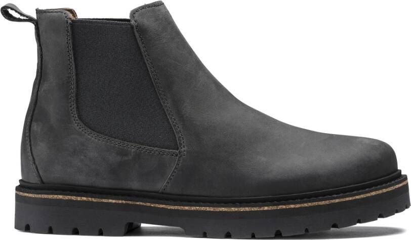 Birkenstock Larking birdings stoppen stalon wasachtig lederen nubuck en , Grijs, Unisex