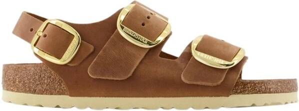 Birkenstock Flat Sandals , Bruin, Dames