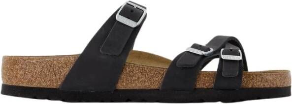 Birkenstock Schuifregelaars , Zwart, Dames