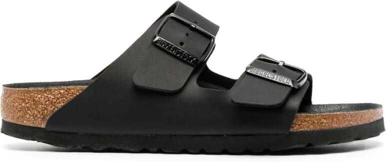 Birkenstock Arizona washed metallic antique black narrow