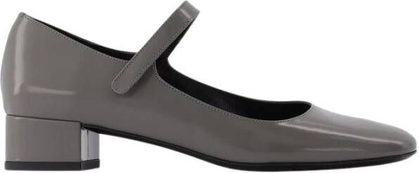 By FAR Ginny Cement Semi Patent Leather Sandalen , Grijs, Dames