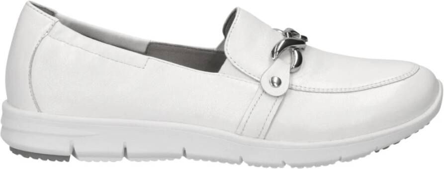 Caprice white casual closed shoes , Wit, Dames