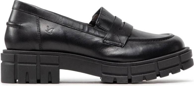 Caprice black casual closed loafers , Zwart, Dames
