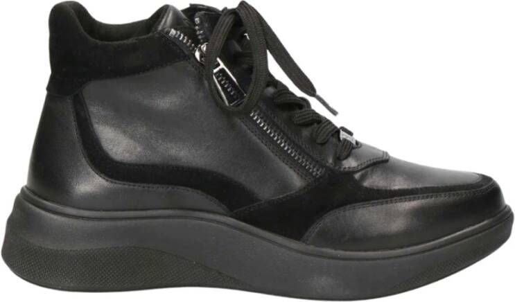 Caprice Casual Leather Booties , Zwart, Dames