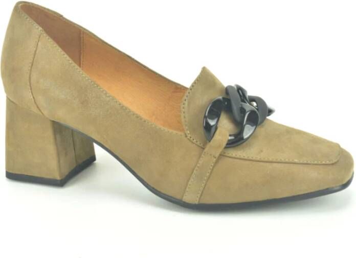 Caprice Taupe Nubuc Moccassin DH. 5 cm , Bruin, Dames