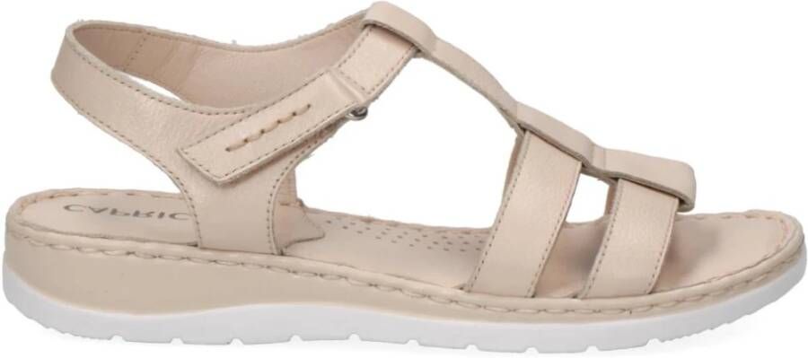 Caprice Beach Casual Flat Sandals , Beige, Dames