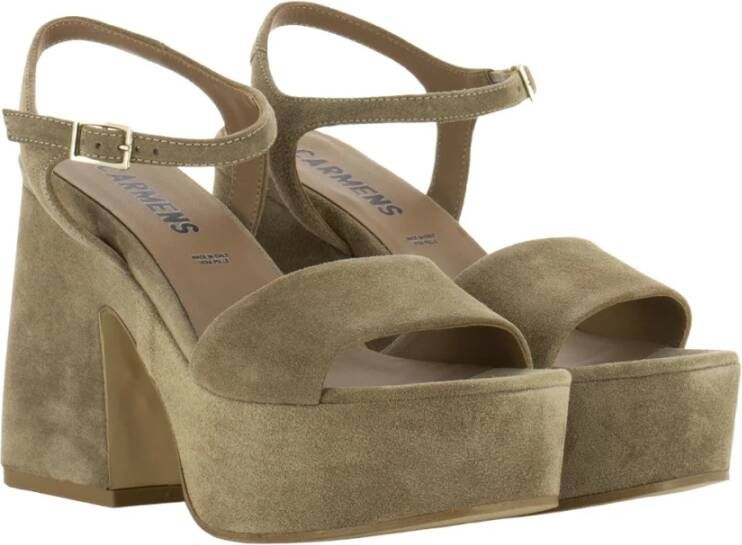 Carmens High Heel Sandals , Bruin, Dames
