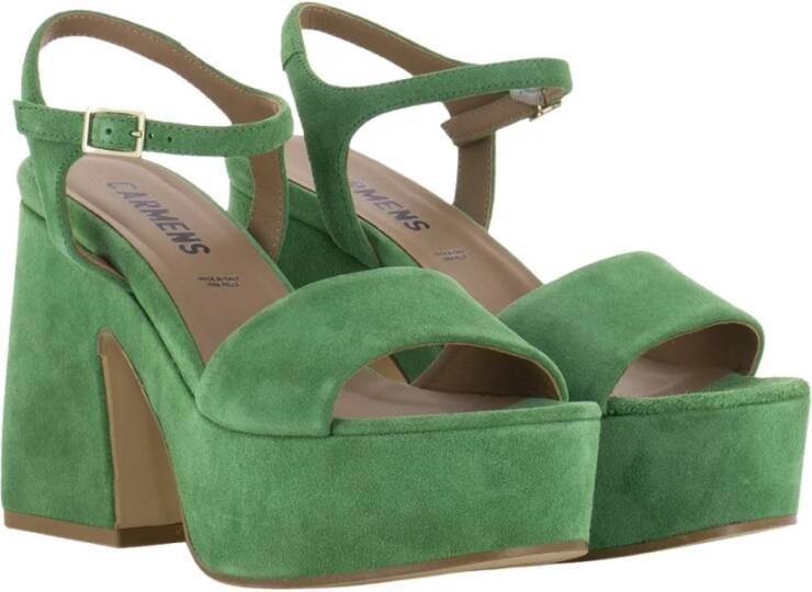 Carmens High Heel Sandals , Groen, Dames