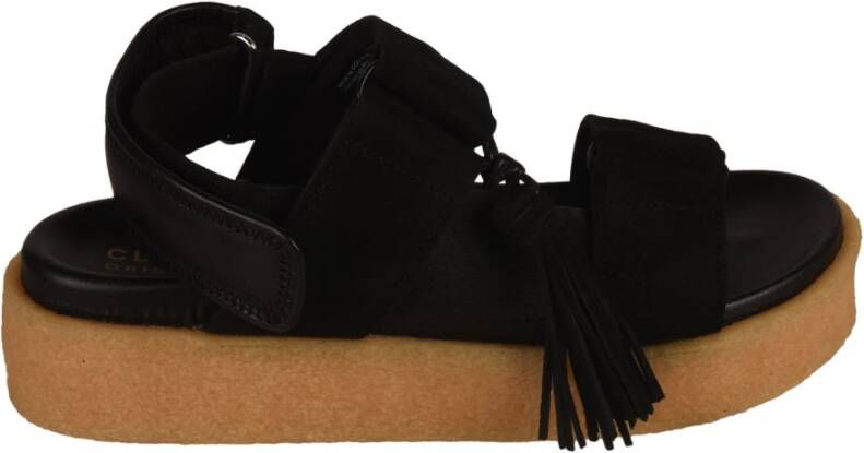 Clarks Platte sandalen , Zwart, Dames
