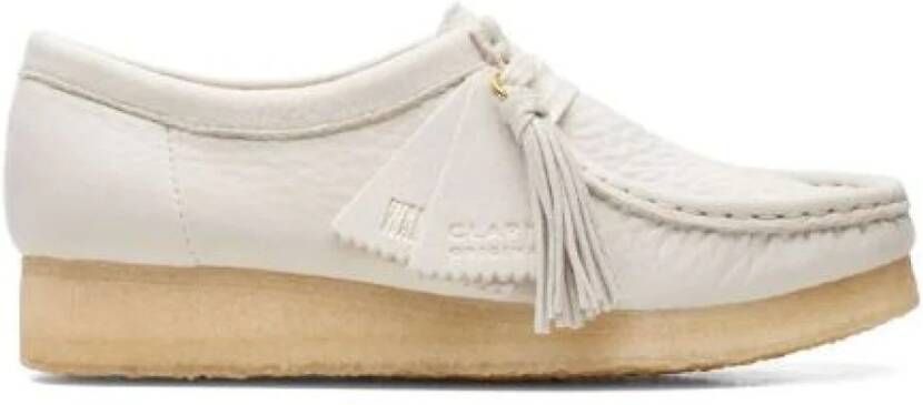 Clarks Wallabeeubuk schoenen , Wit, Dames