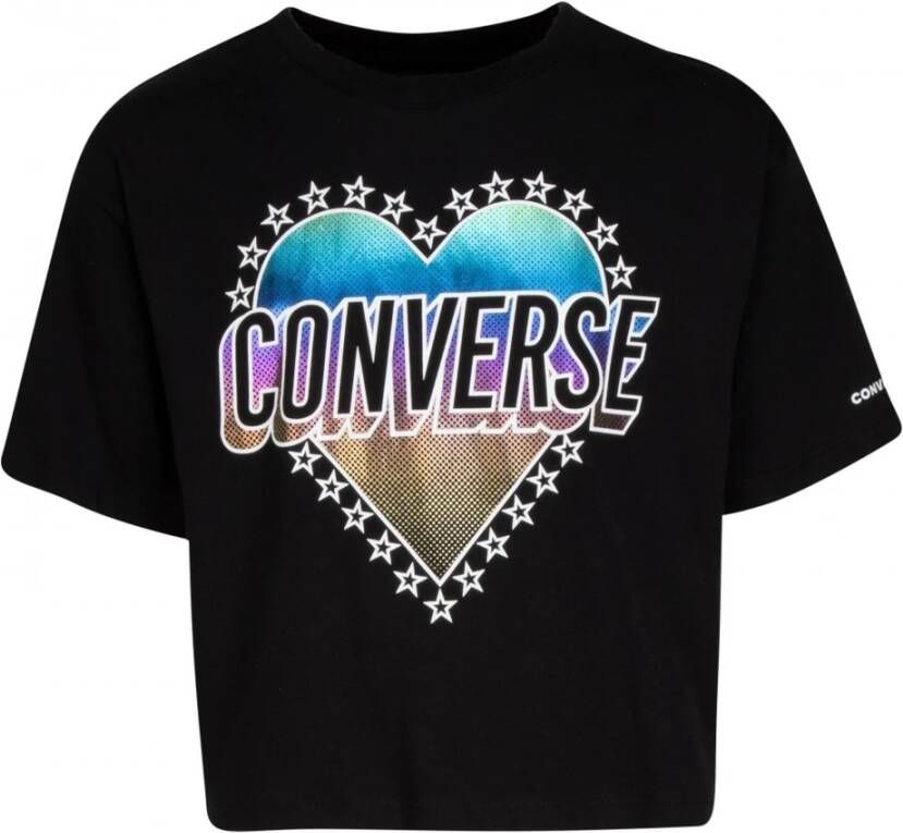 Converse T shirts Zwart Dames