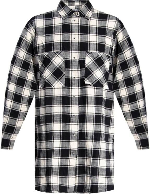 Diesel Oversized shirtjurk , Zwart, Dames