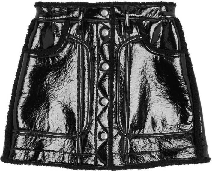 Diesel Leren & Suède rokken Zwart Dames