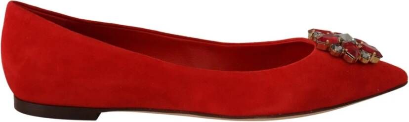 Dolce & Gabbana Platte schoenen , Rood, Dames