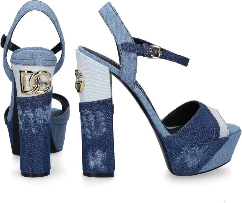 Dolce & Gabbana Sandalen Keira 105 , Blauw, Dames