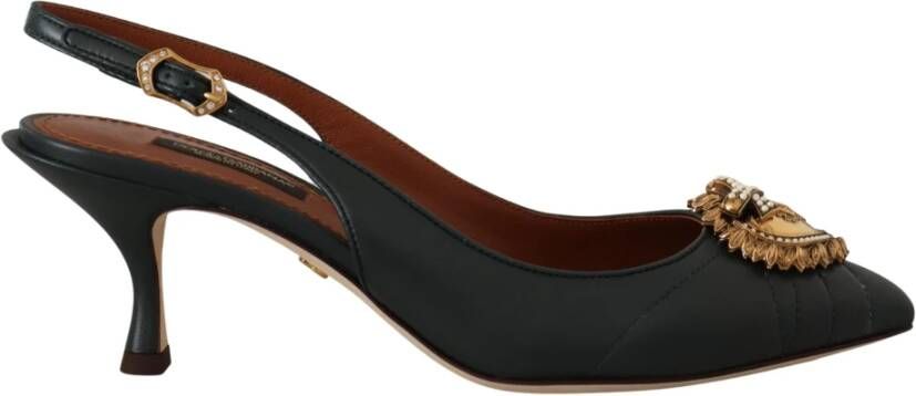 Dolce Gabbana Læder Høj Hæle Sko , Groen, Dames