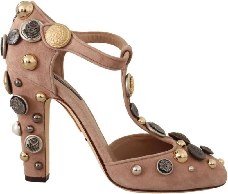 Dolce & Gabbana Hakken laarzen , Roze, Dames