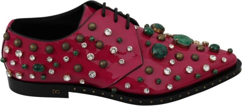 Dolce & Gabbana Kristallen kleden bakschoenen , Roze, Dames