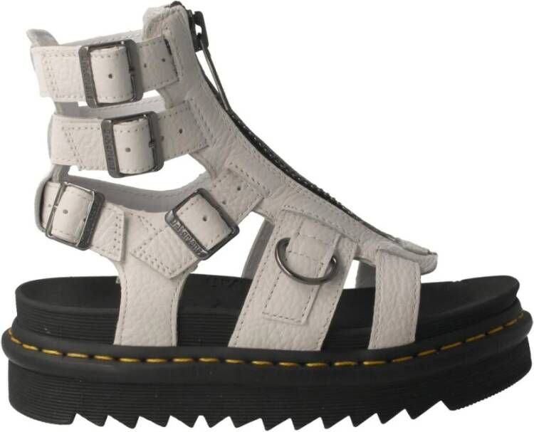 Dr Martens Olson Zipped Leather Strap Sandals Dr. Martens, Wit, Dames