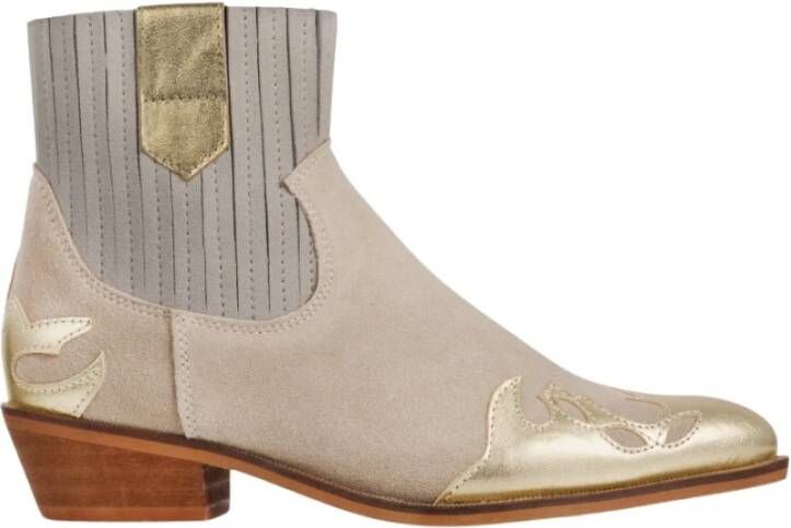 Dwrs Austin suede Western Enkellaarsjes , Grijs, Dames
