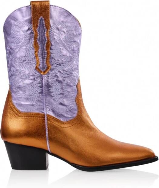 Dwrs Brady metallic Westernboots , Paars, Dames