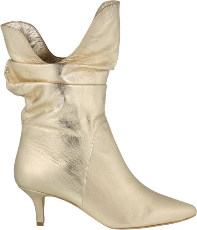 Dwrs Forli metallic Laarzen , Geel, Dames