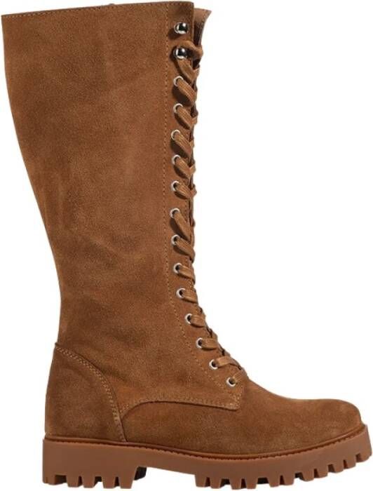 Dwrs Liverpool Bikerboots , Bruin, Dames