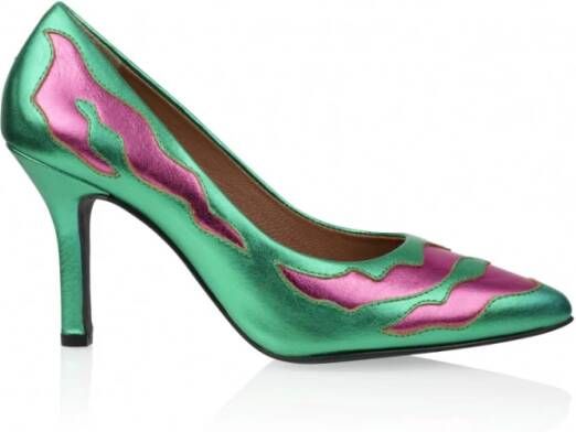 Dwrs Mykonos metallic flames , Groen, Dames