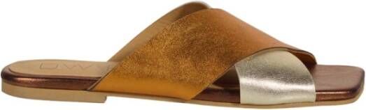 Dwrs Capri Slippers | Champagne/Orange , Bruin, Dames