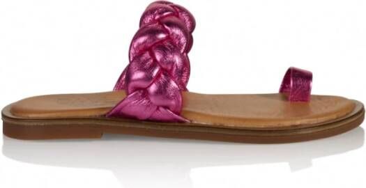 Dwrs Lagos Slippers Metallic | Fuchsia , Roze, Dames