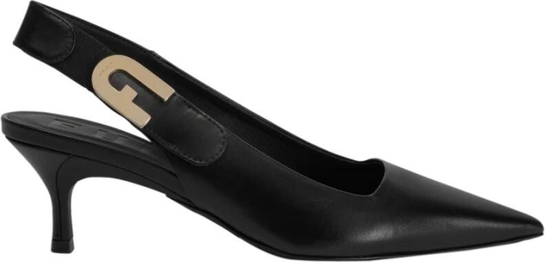 Furla Onderteken Slingback , Zwart, Dames