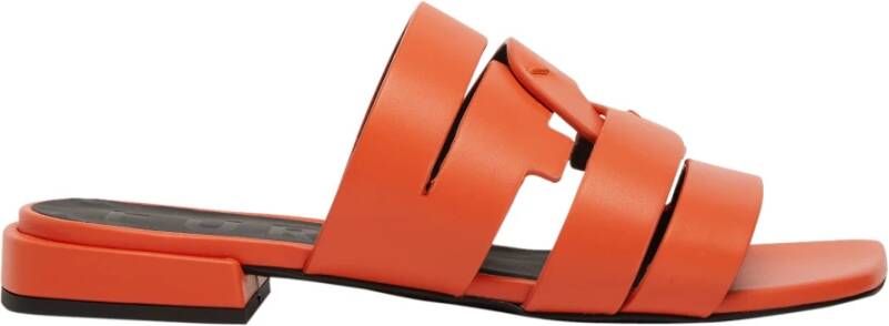 Furla Lipari Sabot Sandals , Oranje, Dames