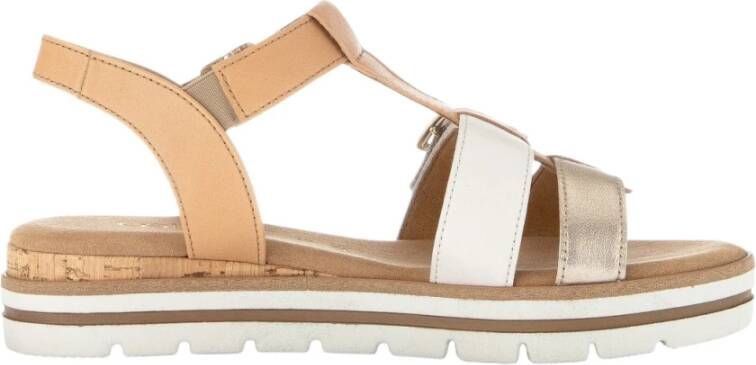 Gabor Platte sandalen , Beige, Dames