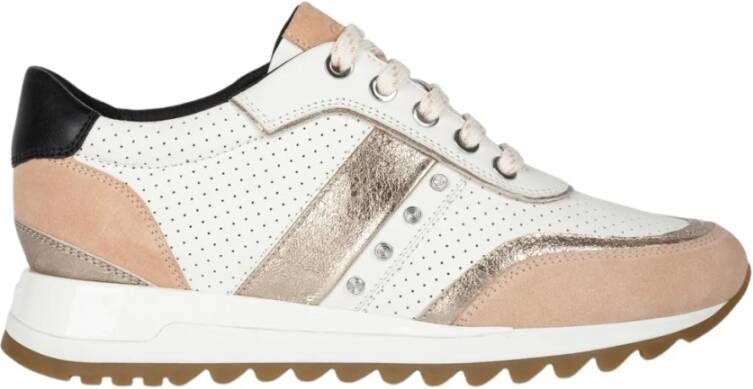 Geox Suede Tabelya Trainers , Roze, Dames