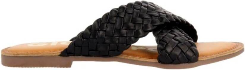 Gioseppo Sandals with cross strips 65940 , Zwart, Dames