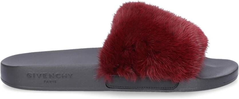Givenchy Sandalen Paris Nerz , Rood, Dames