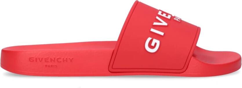 Givenchy Paris Sliders , Rood, Dames