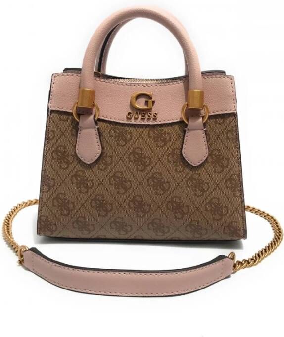 Guess Roze Handtas Nell Logo Mini Satchel
