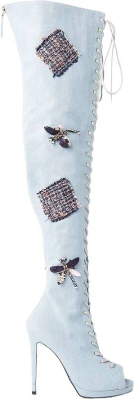 Guess Hoge & overknee laarzen Blauw Dames