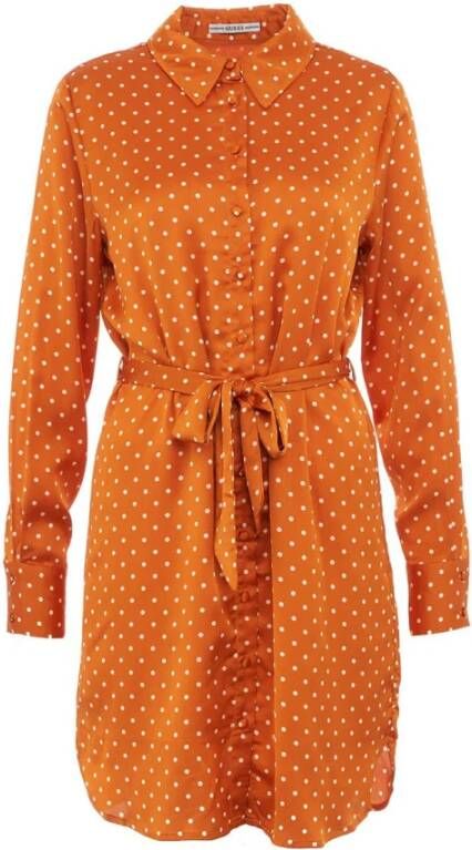 Guess Women Clothing Dress Orange Aw22 , Oranje, Dames