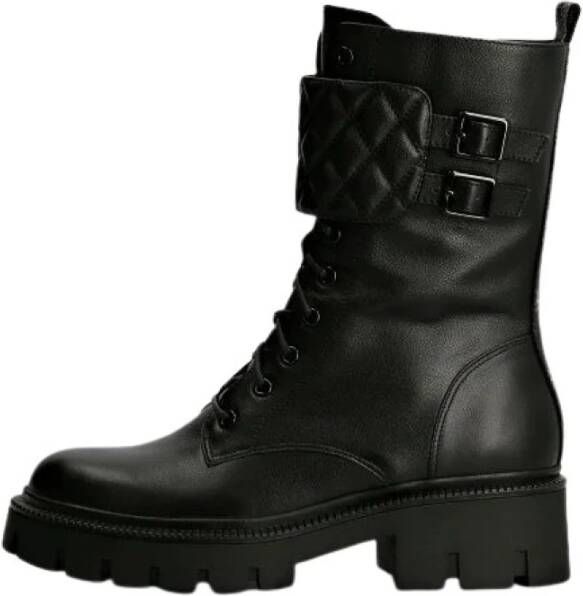 Guess Amphibian shoes mod. Sery in leather D23Gu33 fl7Serloea10 , Zwart, Dames