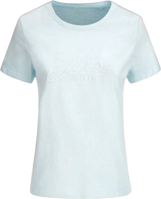 Guess T shirts Blauw Dames
